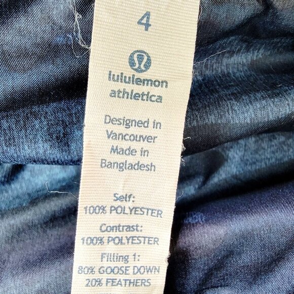 Lululemon Women's Camo Oil Slick Blue Spring Fling Puffy Windbreaker Jacket Sz 4 - Picture 7 of 9